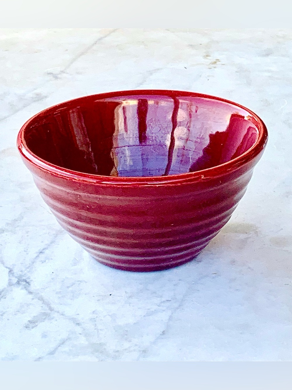 J.A.BAUER RINGWARE 36 BURGUNDY MIXING BOWL POTTERY GLAZE Ceramic VINTAGE 1930’s